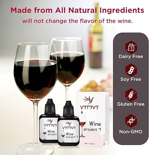 Miniatura 3 de Paquete de 2 gotas de filtro de vino, para amantes del vino tinto y blanco, removedor de sulfito, accesorios purificadores insípidos, filtros