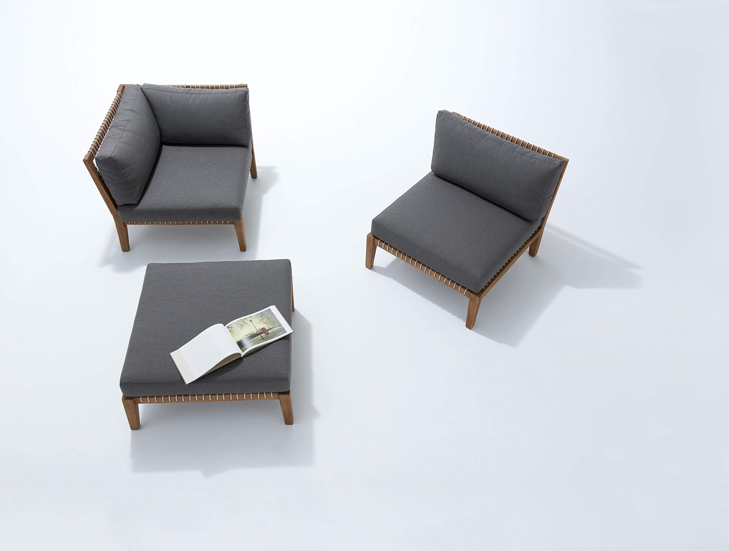 Amazon｜オリバー(oliver) ソファ グレー W84㎝×D84㎝×H44㎝ Woven+ S