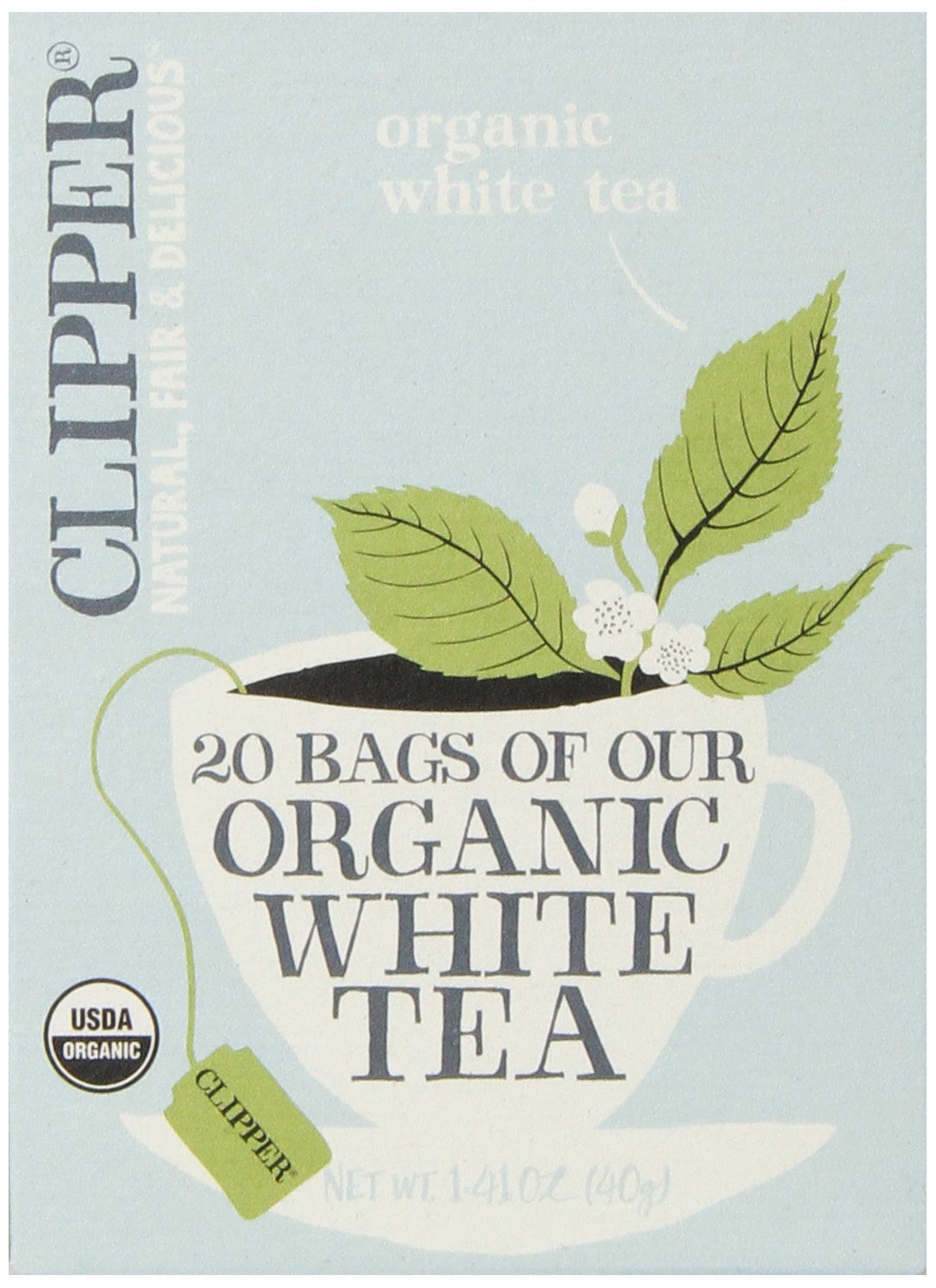 Clipper Fair Trade Organic Tea, White, 20 Count (Pack of 6)