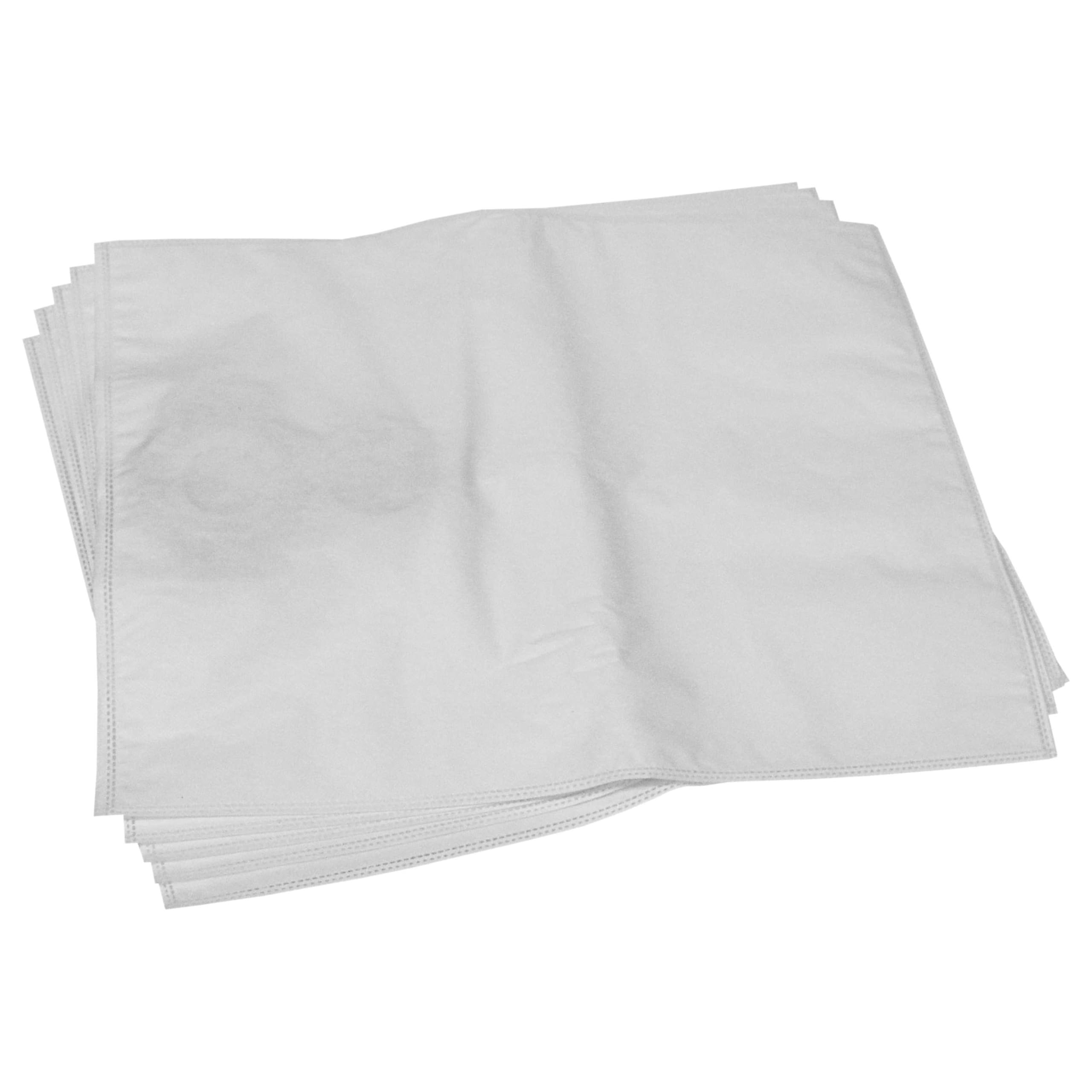 vhbw 10x bolsa compatible con Milwaukee AS 250 ECP, AS 2-250 ELCP aspiradora - vellón, capacidad de 25 L, 54 cm x 41 cm blanco