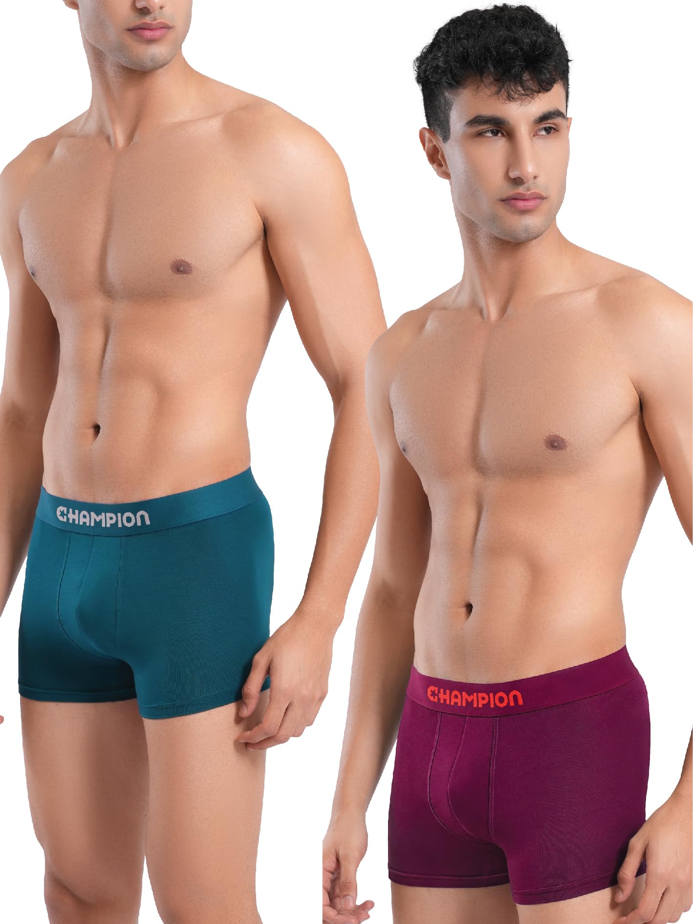 Men's Tactel Modal Trunks with Moisture Move Treatment, Anti-Bacterial & Breathable Microfibre, No-Marks Waistband -Pack of 2(Assorted Pack)-image-23