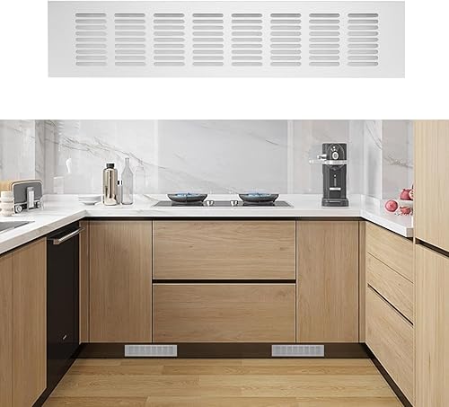 Miniatura 3 de Geesatis Cubierta de rejilla de ventilación de ventilación Soffit 13.780 x 3.150 in  13.8 x 3.1 pulgadas para gabinete, armario de zapatos,