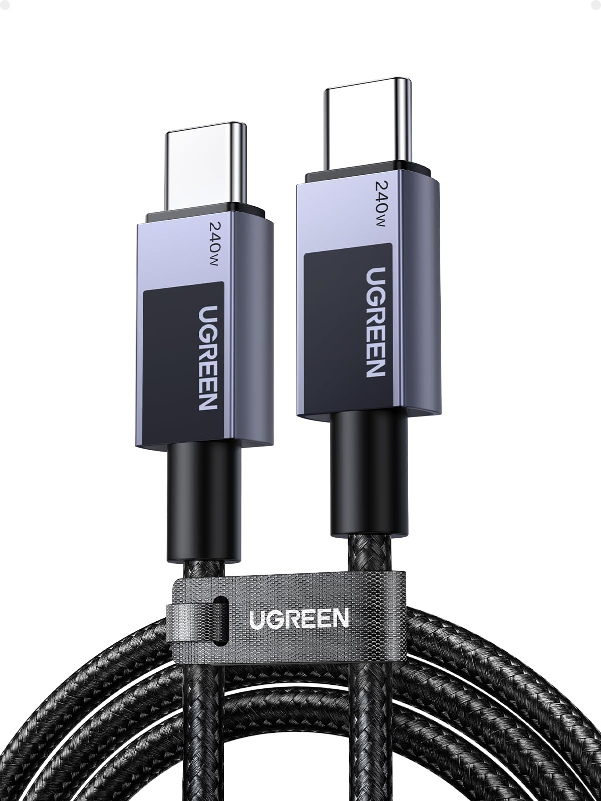 UGREEN240W USB C Charger Cable 2M, PD 3.1 Type to Type Cable, Fast Charging USB C Cord, 480Mbps Data Transfer for MacBook Pro M3, iPad Pro 2022/Air 5, HP EliteBook, iPhone 17/16,Galaxy S25 Ultra/24