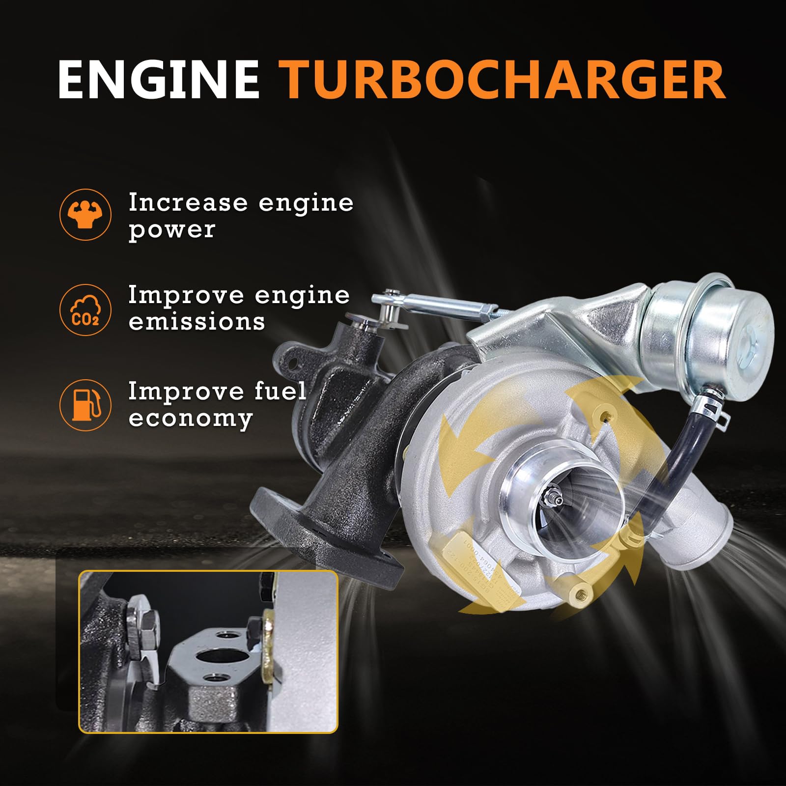 Bapmic Turbolader Dichtungen für VW T4 Transporter Bus 1.9 TD 50 KW Diesel 028145701L Turbo Abgasturbolader
