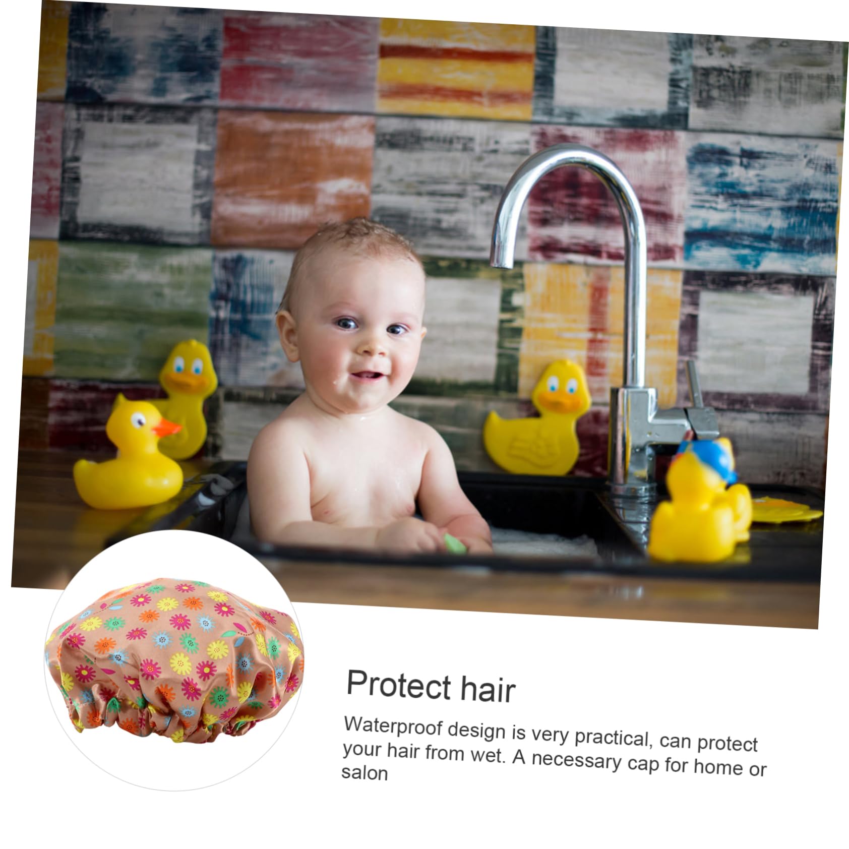 FRCOLOR 2 Sets Verstellbare Duschhaube für Jungen und Mädchen und Erwachsene Robustes Badehauben-design Bequeme Passform für Die Haarpflege Im Badezimmer 5 Stück