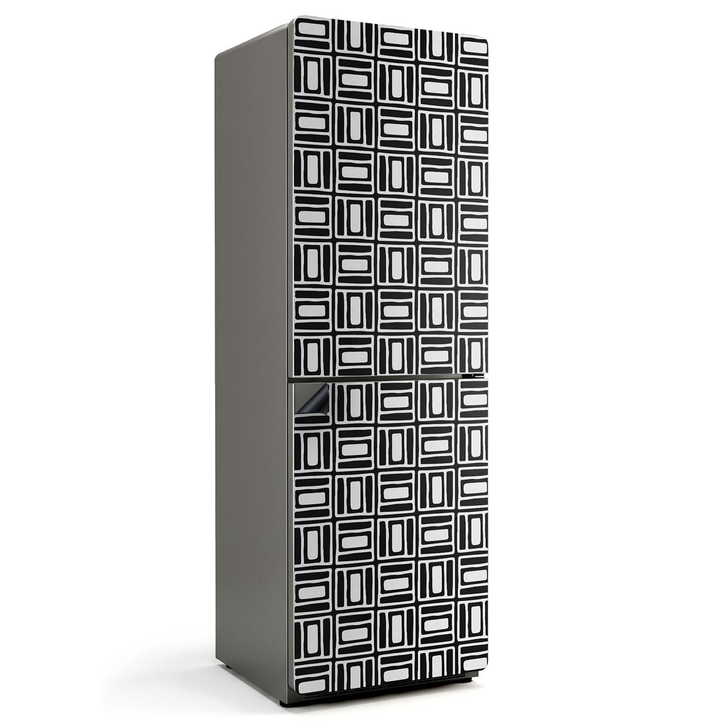 Tapis magnétique cuisine 60x180 cm rectangulaire motif damier géométrique