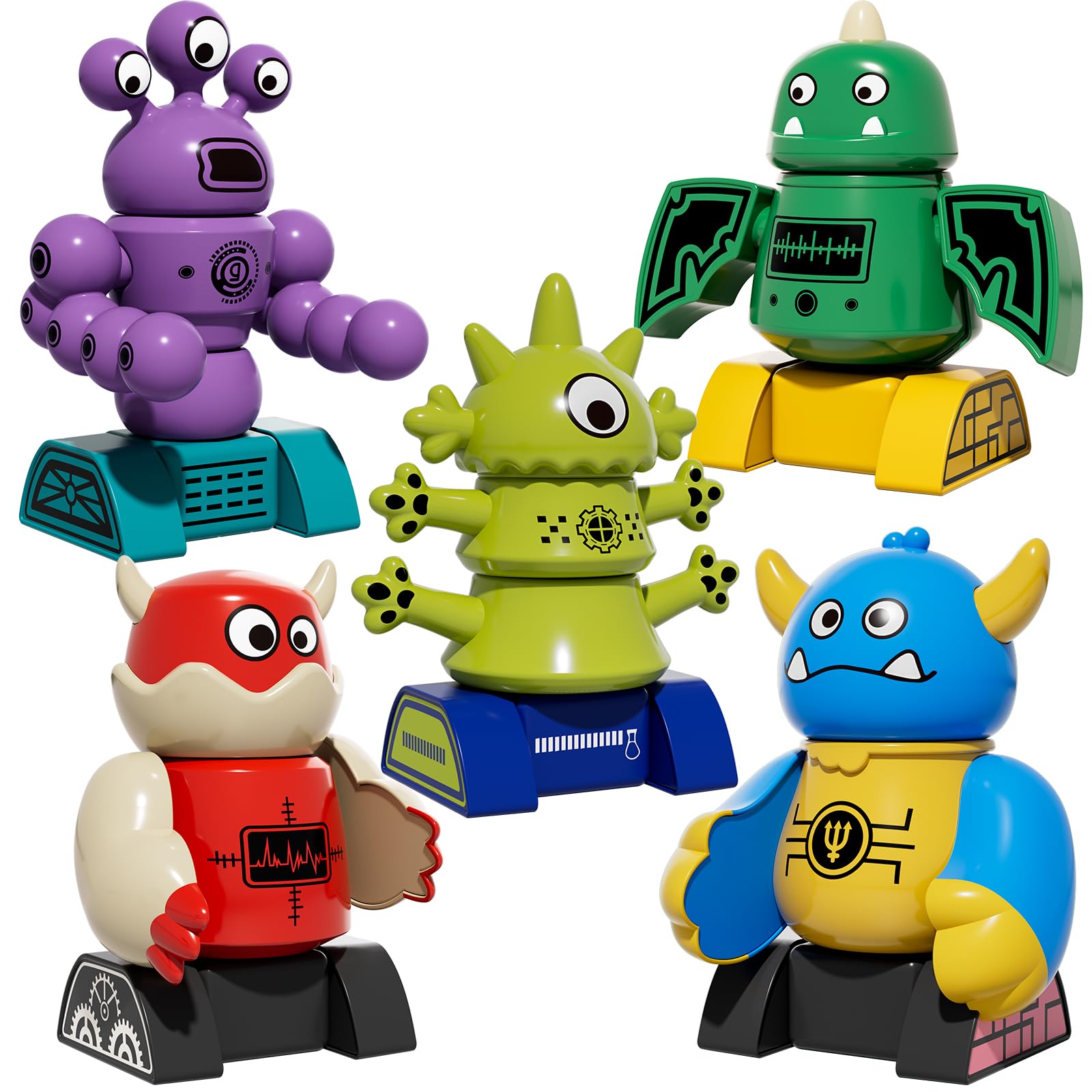 TEMI Magnetic Robot Toy for Kids 3-5 Years Old - Monster Magnetic Blocks Stacking Transform Toys for Boys with Storage Box, Set for Kids Age 3 4 5 6 7 Years Old Boys, Christmas & Birthday Gift