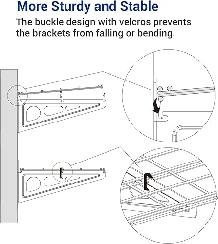 Miniatura 4 de FLEXIMOUNTS - Repisas de pared para garaje, 2 unidades