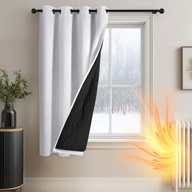 Tenda Isolante Termica Deconovo Oscurante Antivento 132x160 cm Grigio Perla