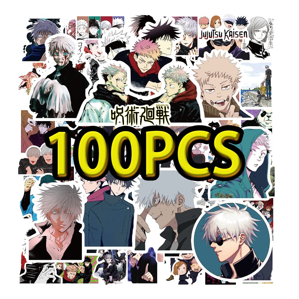 Cartoon Anime Stickers Vinyl Cute Cool Jujut-su Sticker Bomb for Waterproof Laptop Skateboard Water Bottle Bike Phone Guitar Luggage（50Pcs）