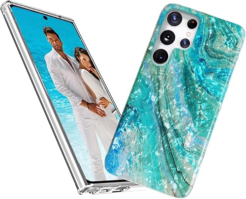 Funda protectora para Samsung Galaxy S22 Ultra para niñas y mujeres, carcasa protectora de TPU suave con purpurina brillante brillante brillante y