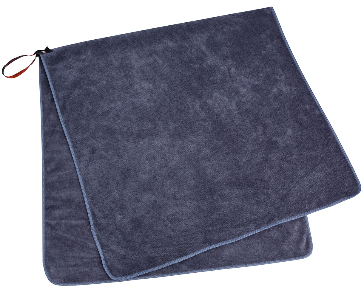 Qiafeiye Asciugamani da fitness, per uomini e donne, per sport, fitness, allenamento, asciugatura rapida, per campeggio, viaggi, escursioni, 50 cm x 100 cm, confezione da 2 (grigio X2)