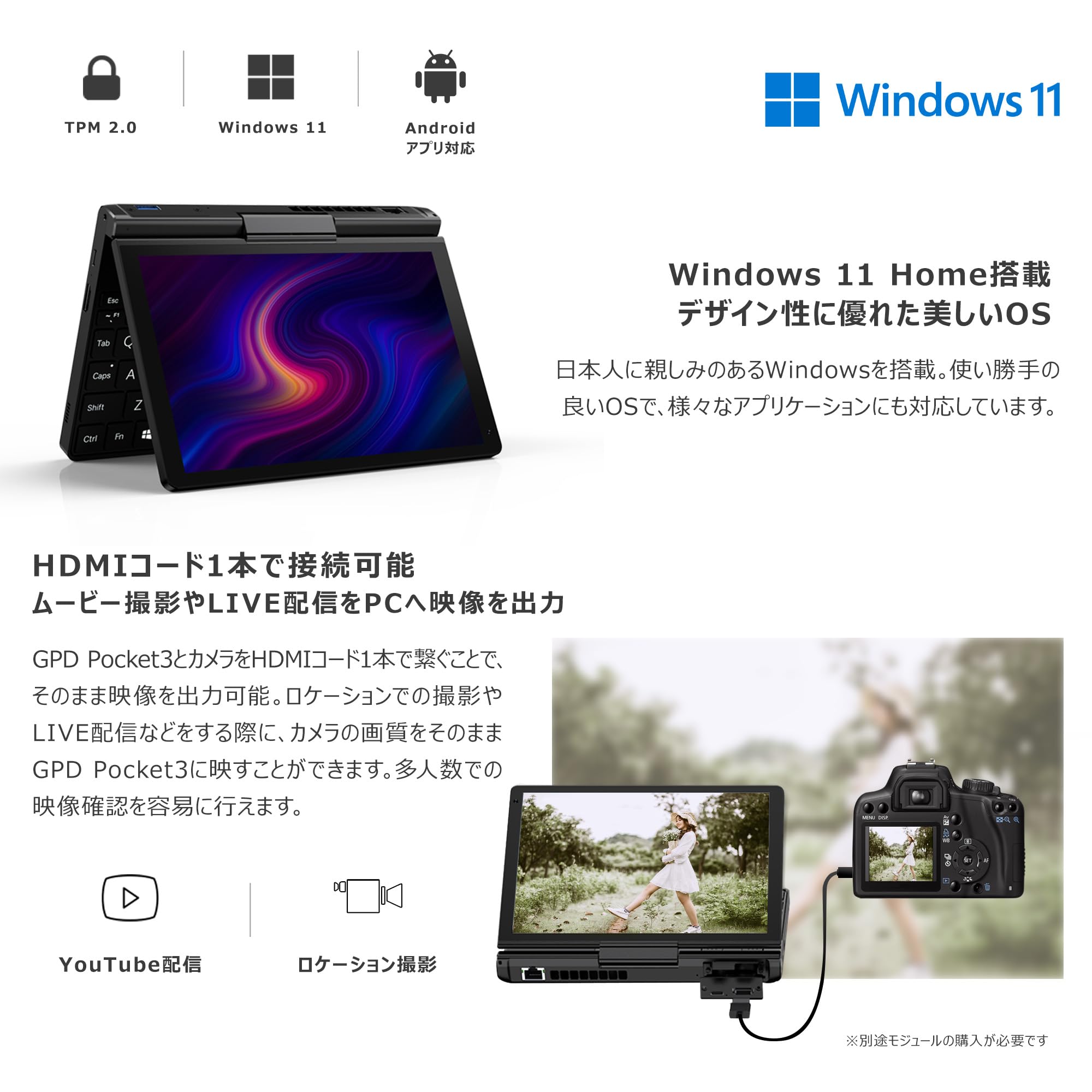 Amazon.co.jp: GPD Pocket3 天空オリジナルパッケージ ウルトラ
