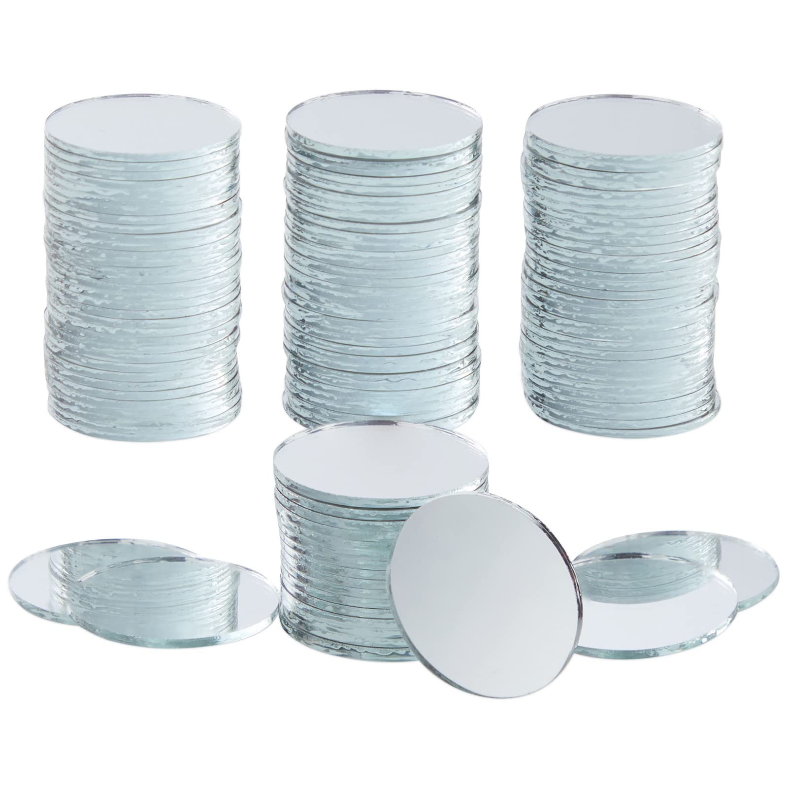 Bright Creations Craft Mirror Tiles for Decorations, Mosaics (120 Pack) 1 Inch