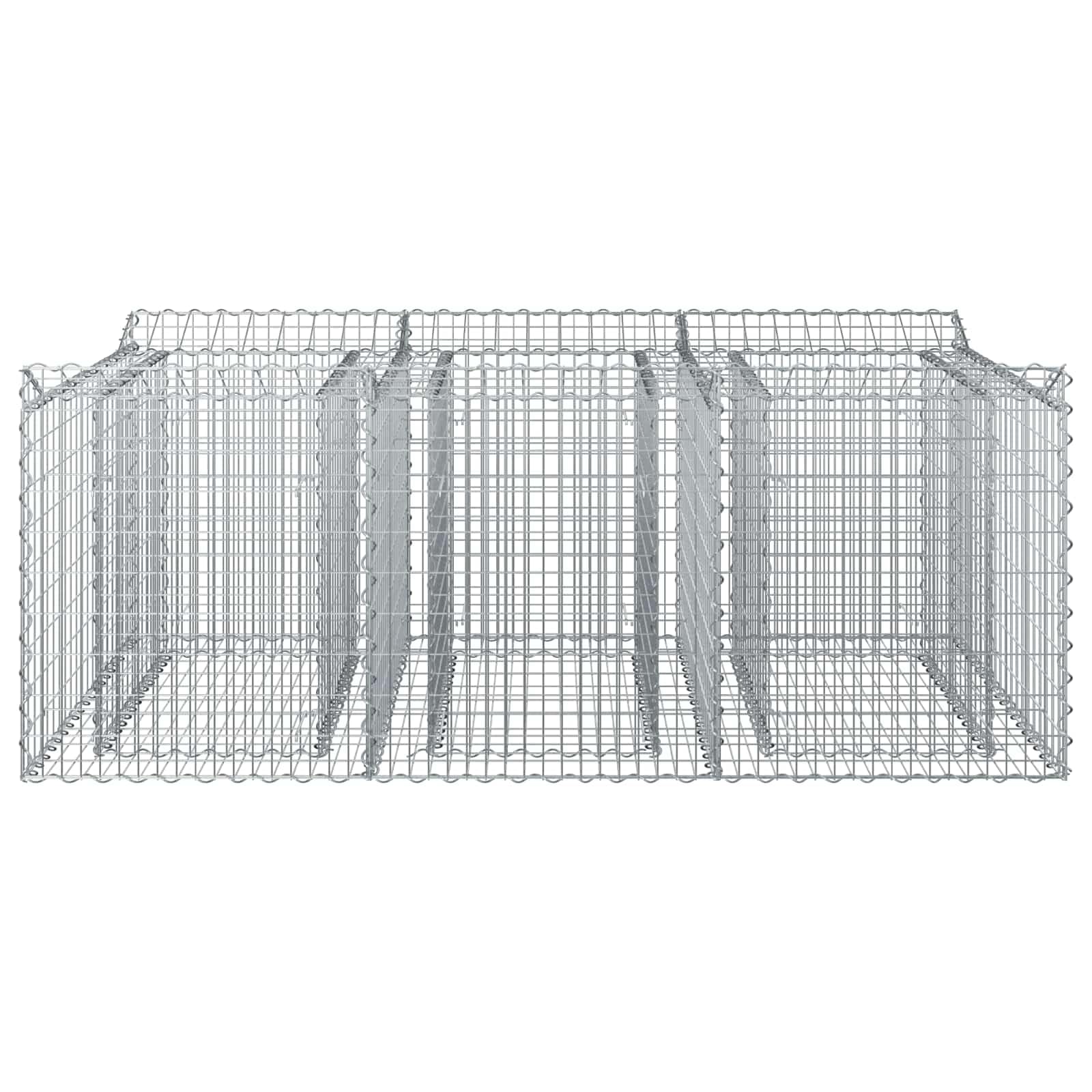 Gabionen Zaun mit Hochbeet Steingabionen Steinkorb Gabionenwand Gabionenkörbe Gabionengitter Drahtkorb Steingabionen 150 x 100 x 60 cm