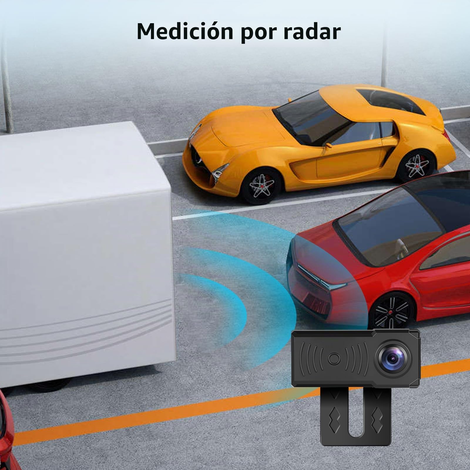 Juego de Cámara de Reversa para Coche de 7 Pulgadas con Radar, Sistema de Cámara Trasera de 1080P a Prueba de Agua con Amplio Ángulo y Líneas Guía de Estacionamiento para Coches, Furgonetas, Camiones