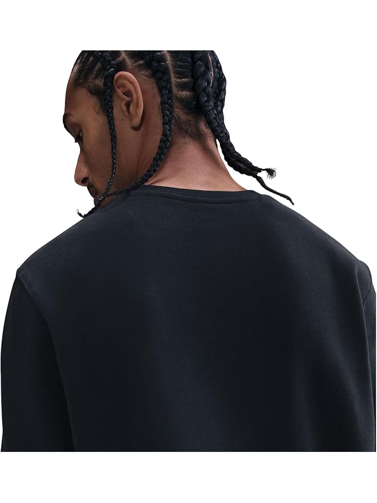 Black Nike Club Brushed Fleece Crew