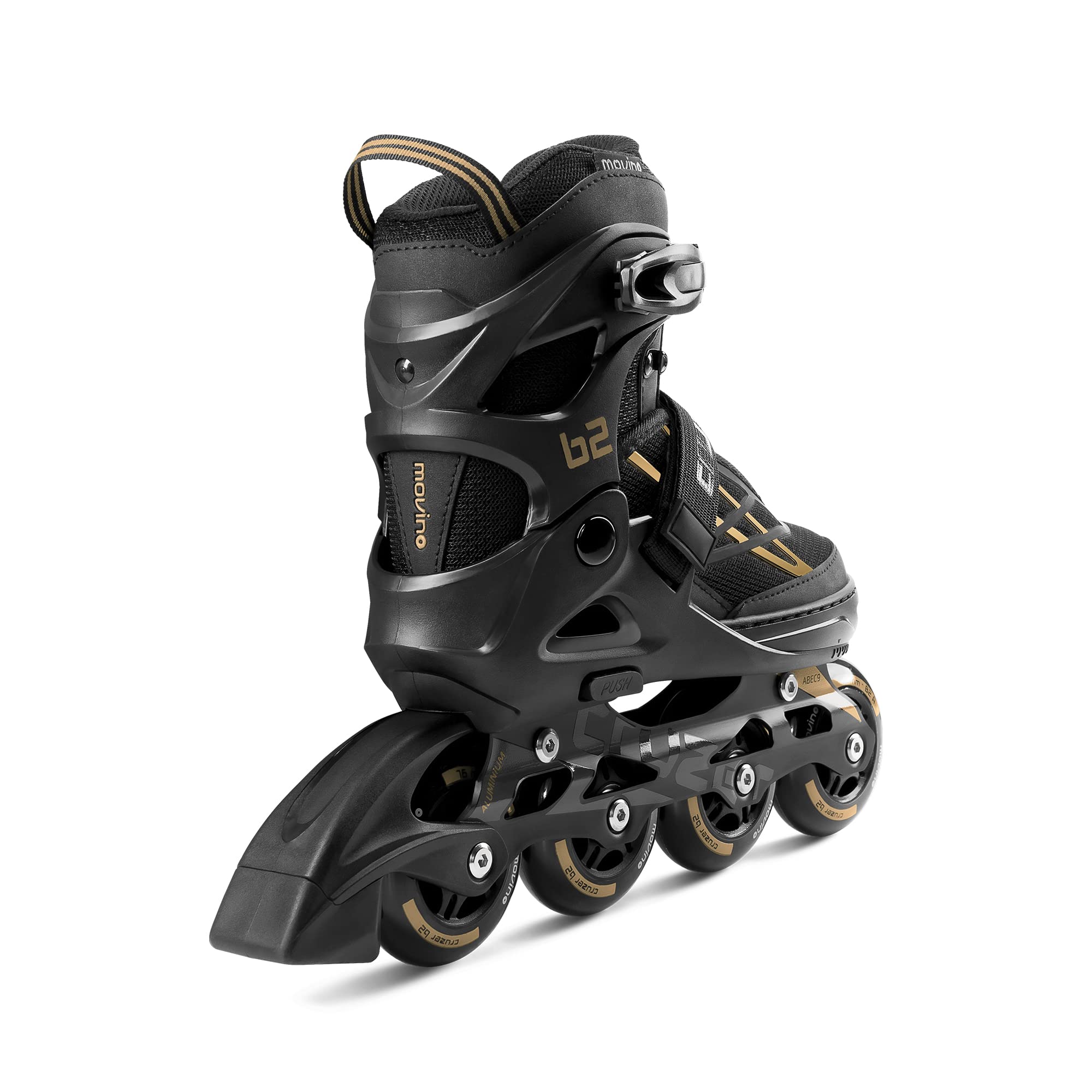 Movino Inline Skates Cruzer B2 Verstellbare Rollschuhe Damen Mädchen Jungen Inliner für Erwachsene mit großen Rädern 76 mm