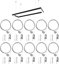 Set Di Cavi Sospensione In Acciaio, 10 Pezzi Cavetto In Acciaio Sospensione Inossidabile Kit, Kit Sospensione Universale Per Pannello Led, Lampada Acquario, Accessori Inclusi