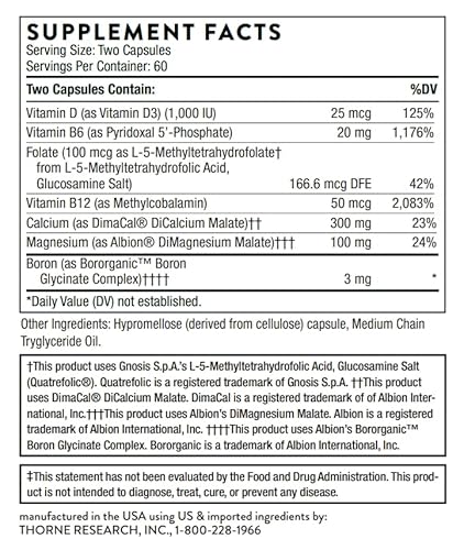 Thorne SG822 Advanced Bone Support‡ - (Formerly Oscap) - Bone Health Supplement thumb #1