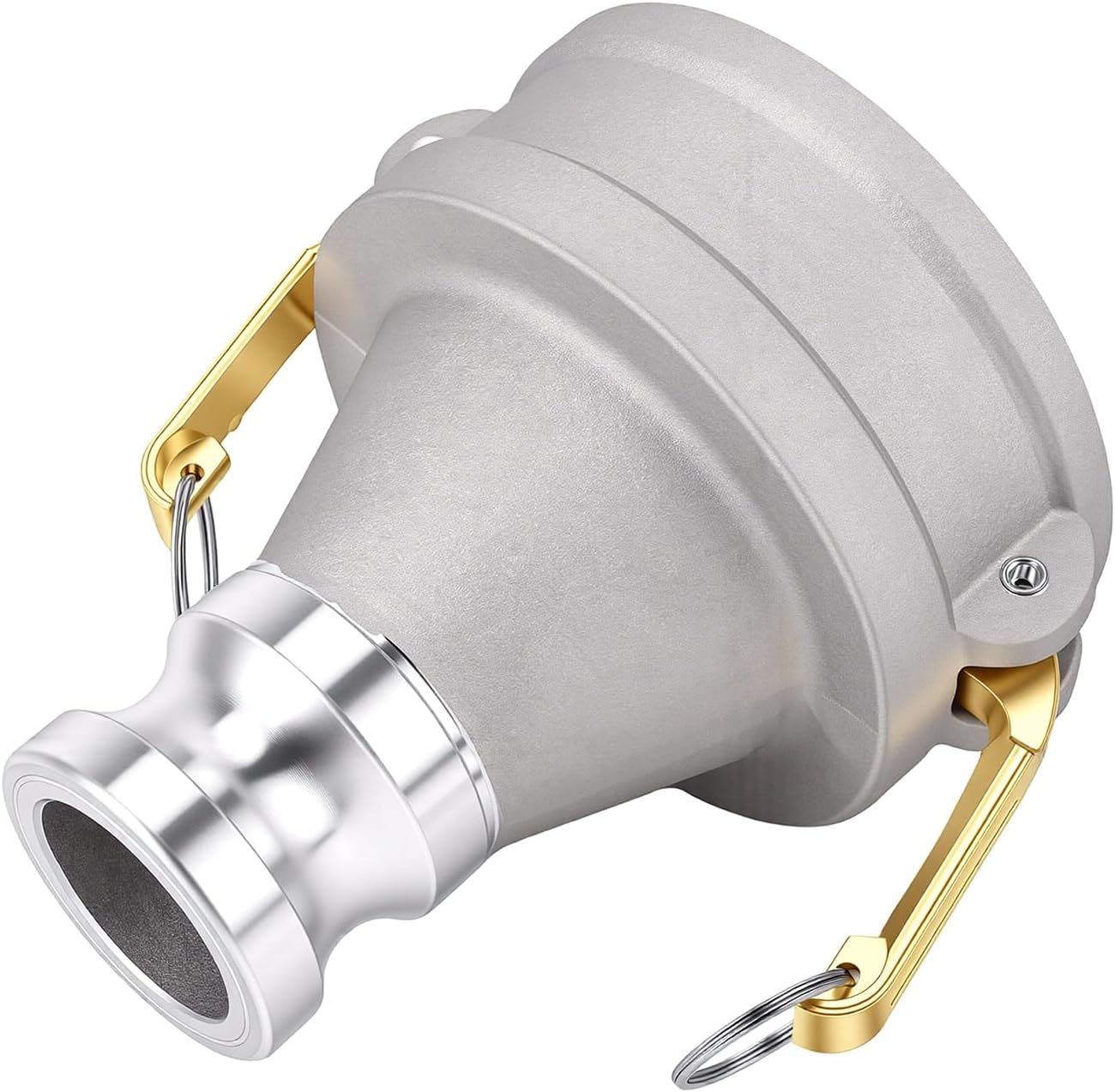 banapoy Aluminum Type DA Camlock Hose Fitting, Aluminum Type DA Cam and Groove Hose Fitting Kit, Reducer, 4in Female Camlock x 2in Male, for Industrial