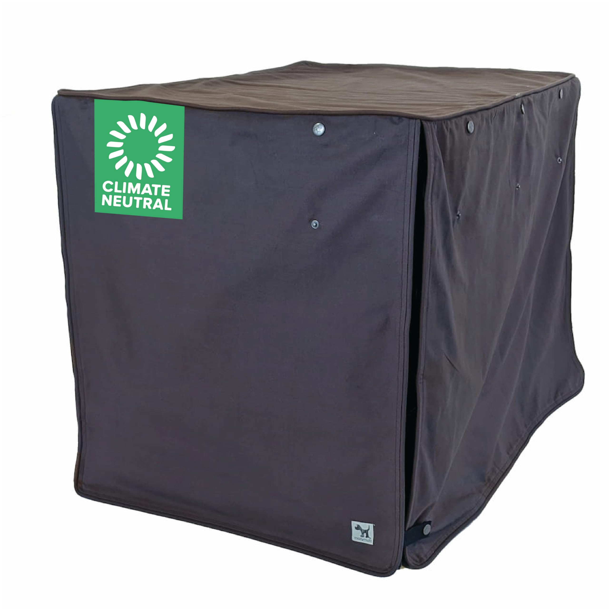 Molly Mutt I'm a Realist Dog Crate Cover, 100% Cotton Canvas Cover with 2 Roll-Up Panels, Ideal for Dog or Cat Crate, Durable, Washable, and Free of