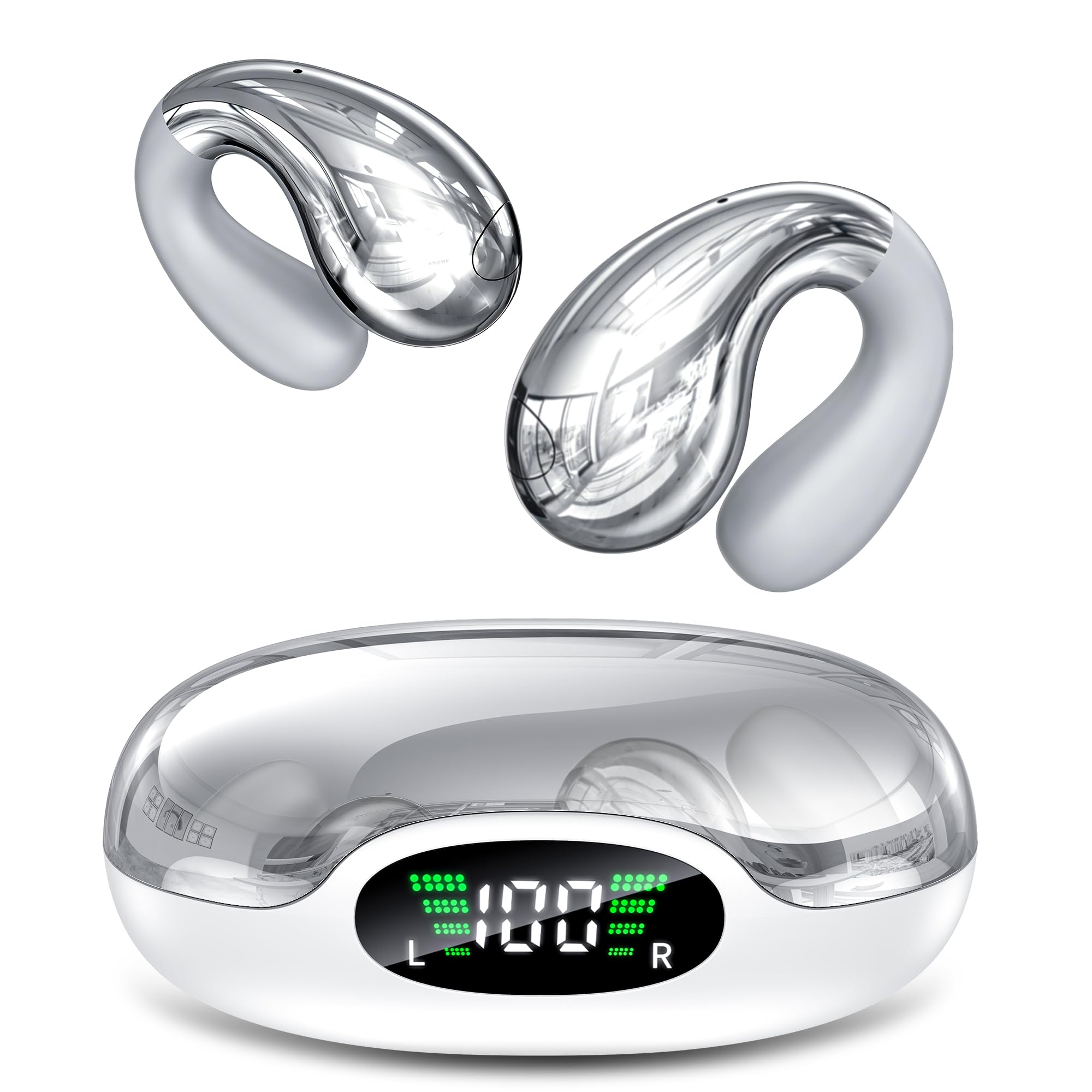 Boytond Auriculares Traductor En Tiempo Real - Traductor Instantaneo de Voz, Auriculares Inalambricos con IA, 198 Lenguas, Traducción Simultánea, Audio Hi-Fi y Pinganillo Multilingüe, Blanco
