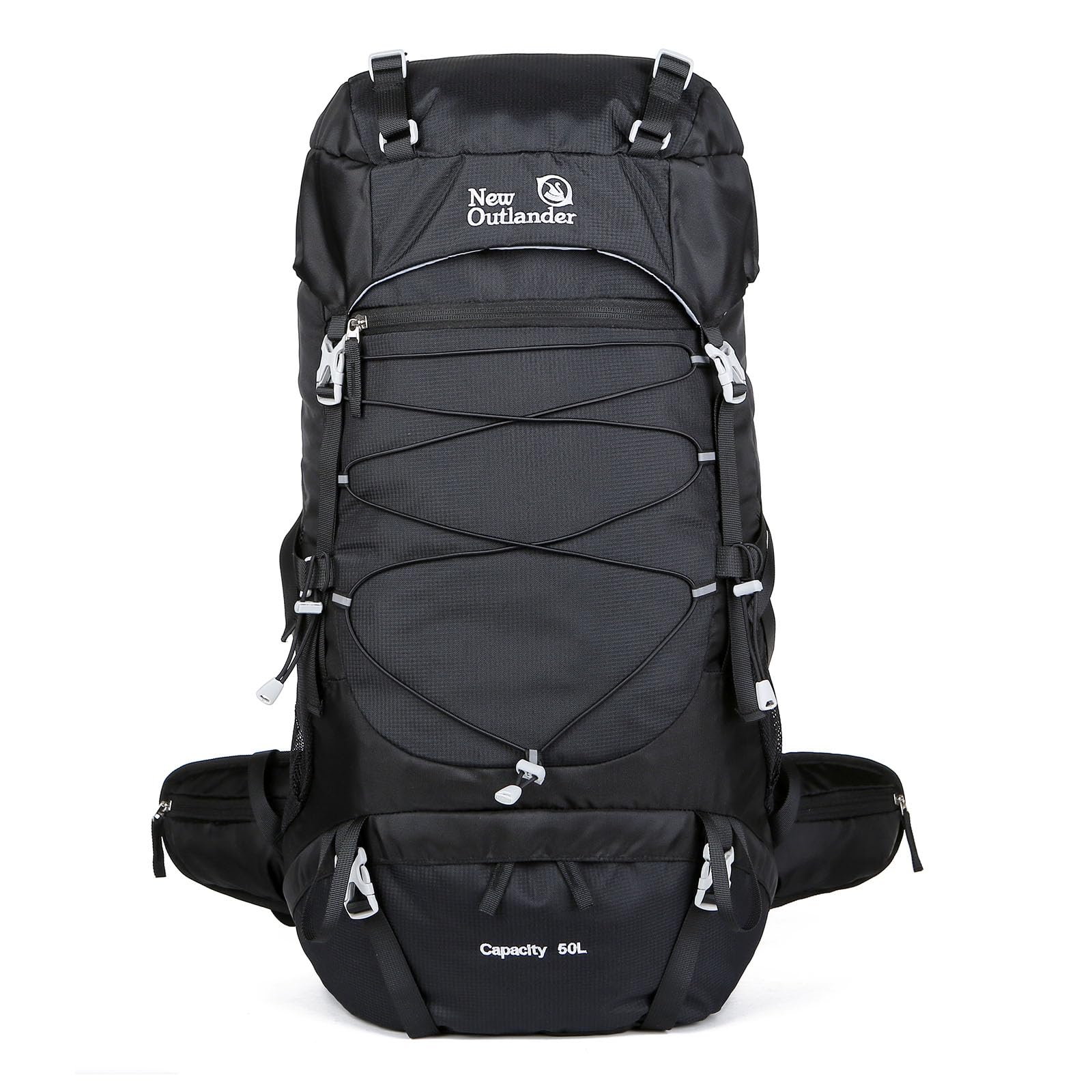 Zaino da trekking da 50 l, impermeabile e leggero, per escursioni e campeggio, adatto per uomini e donne.