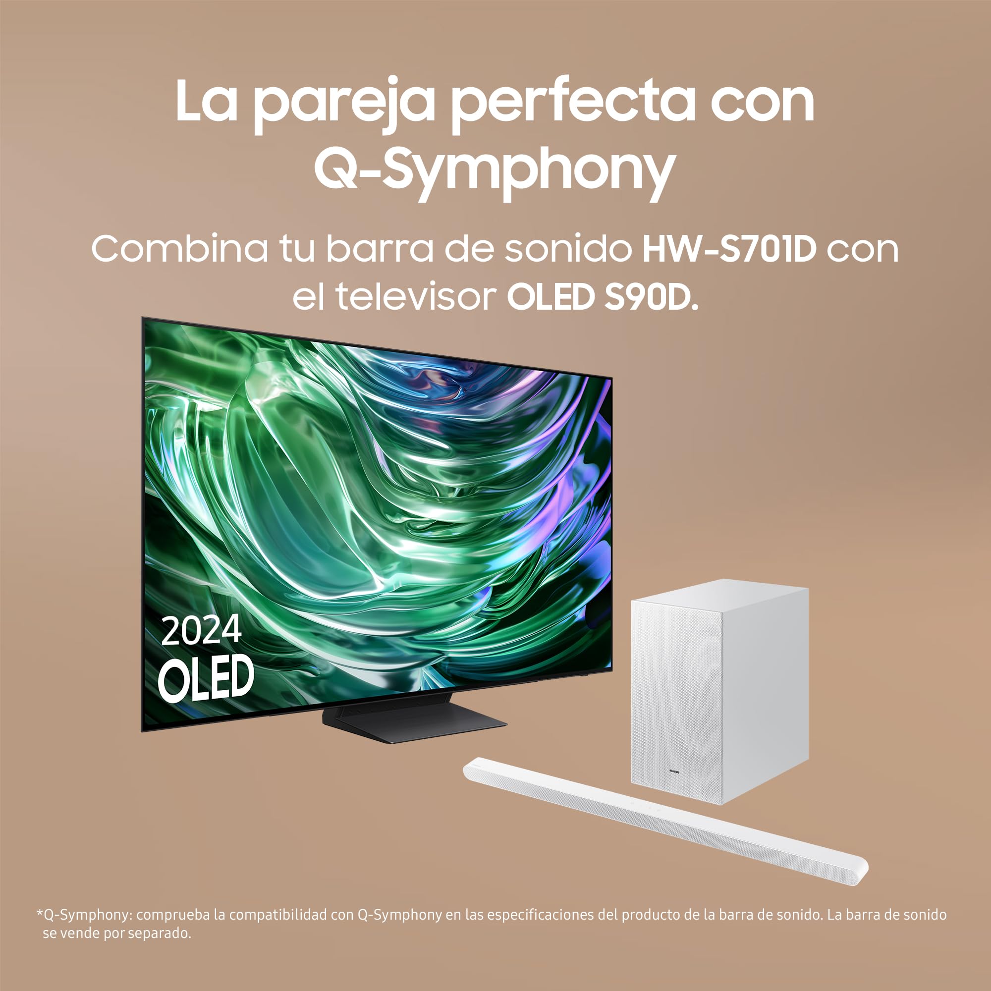 Samsung Soundbar HW-S701D/ZF Serie S, 7 Speaker, Wireless Dolby Atmos, Audio a 3.1 Canali, Q-Simphony, Compatibile con Alexa e Google Assistant, White 2024