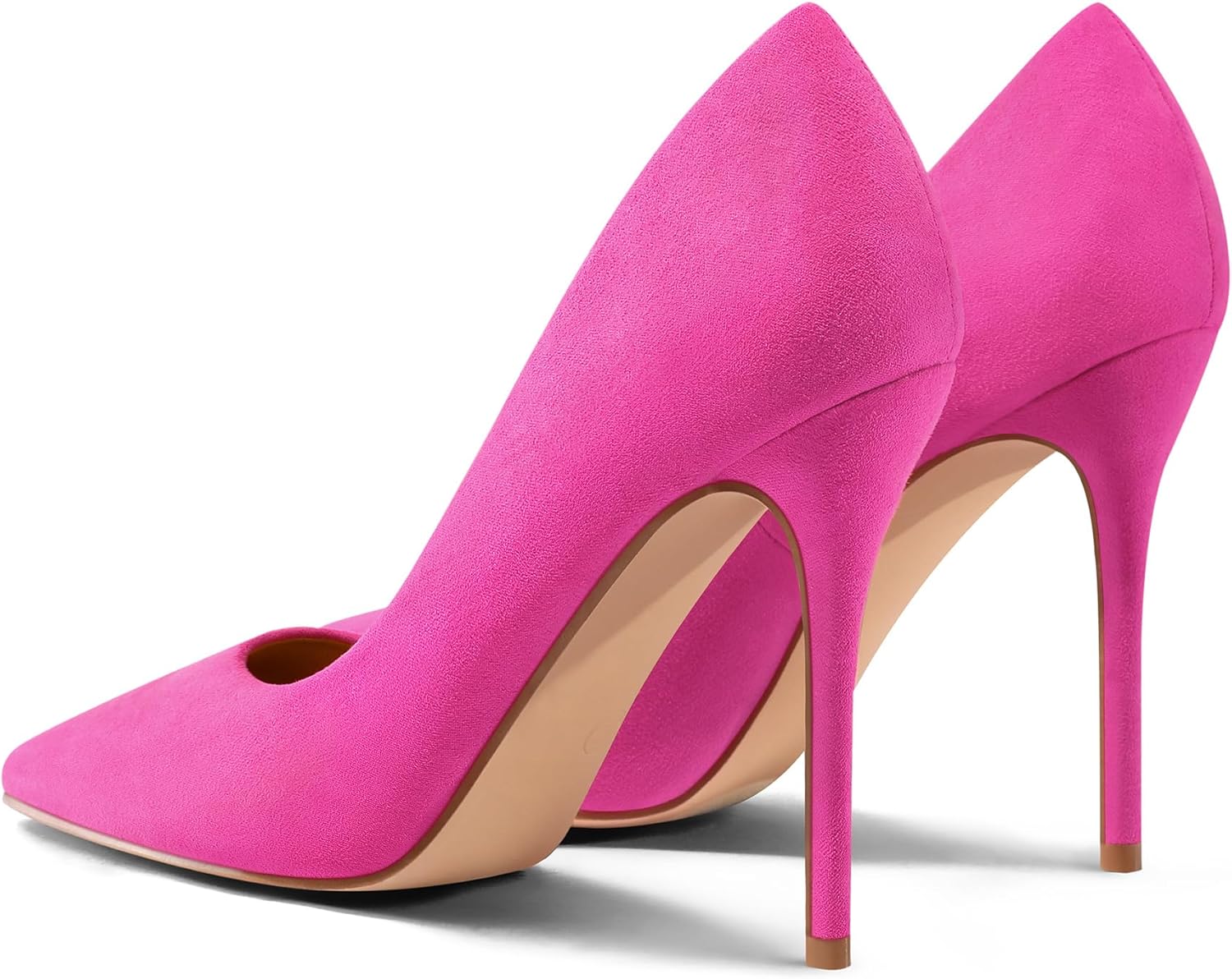 mysoft Women's High Heels Pumps Closed Pointed Toe Stiletto 4IN Heels Dress Wedding Shoes - Image 5