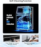 Commercial Ice Maker Machine, 130Lbs/24H with 33Lbs Storage, 45 Cubes per Cycle, Stainless Steel Freestanding & Under Counter Ice Machine with LED Display & Self-Cleaning, Ideal for Home