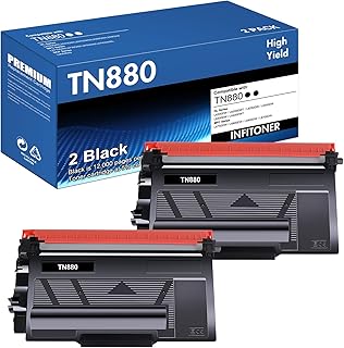 TN-880 TN880 Super High Yield Toner Cartridge 2 Pack Black Replacement for Brother TN880 TN-880 TN 880 Toner Cartridge for Brother HL-L6200DW L6200DWT L6400DW L6400DWT MFC-L6700DW L6800DW Printer