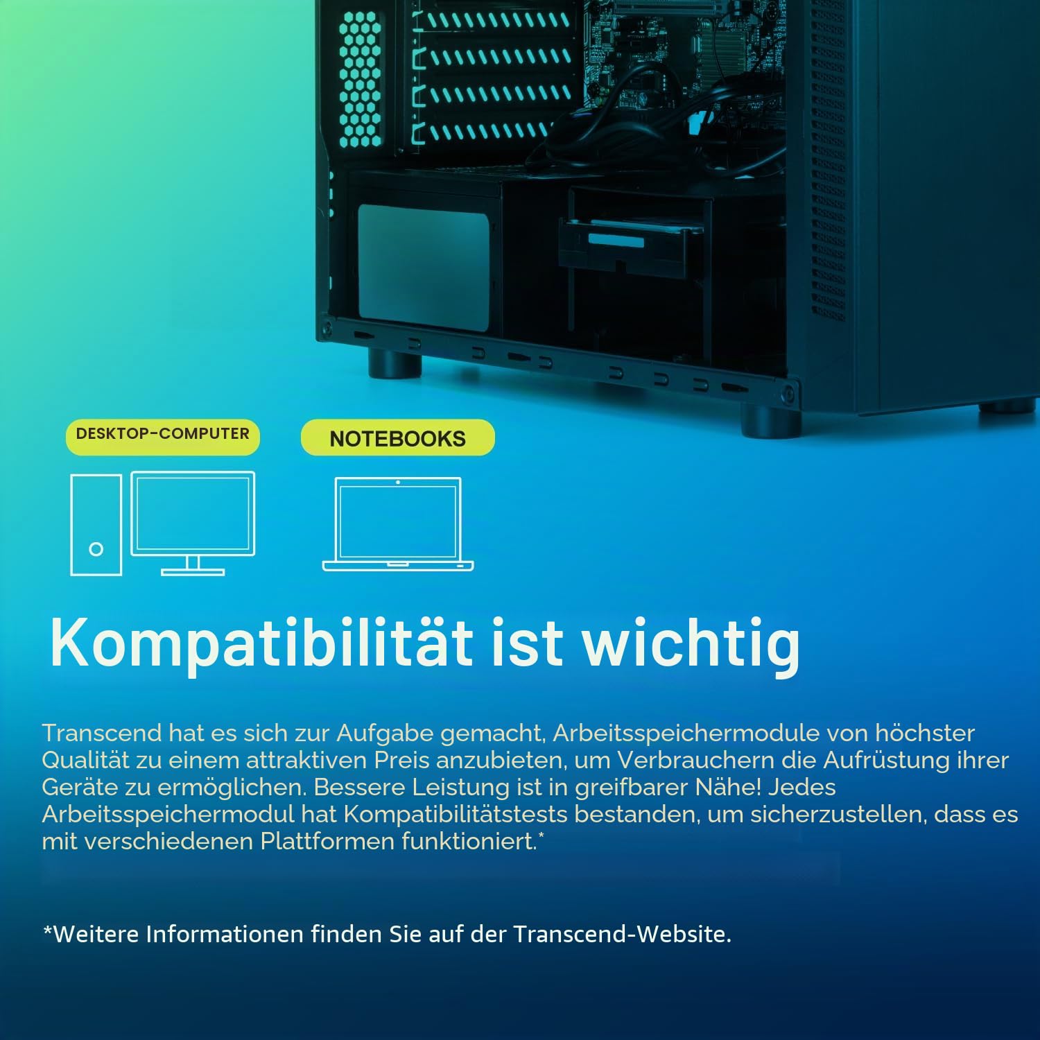 Transcend JetRam 32GB DDR4 3200 Arbeitsspeicher (RAM) |2Rx8 CL22 1.2V| Unbuffered SO-DIMM für Notebook