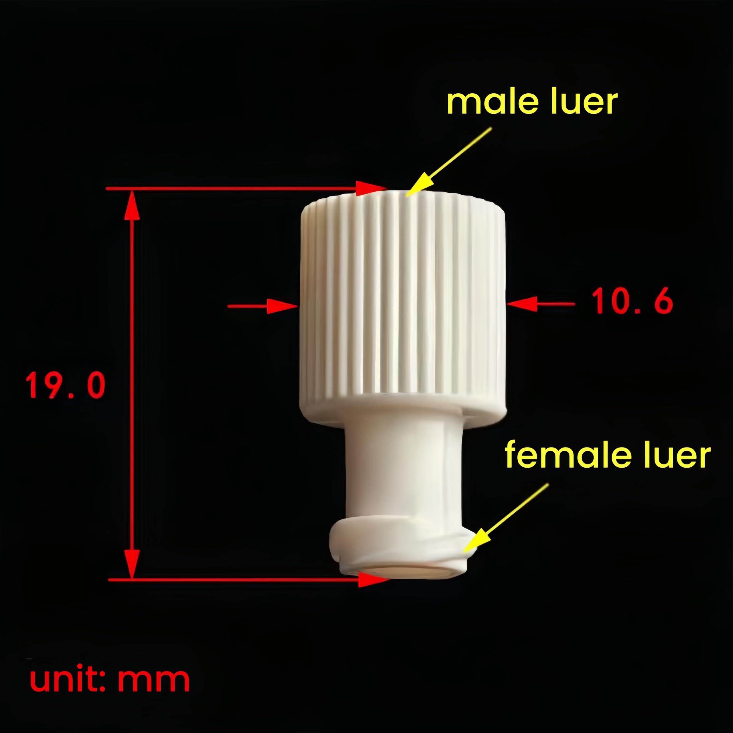 PP Luer lock plugs, 50pcs
