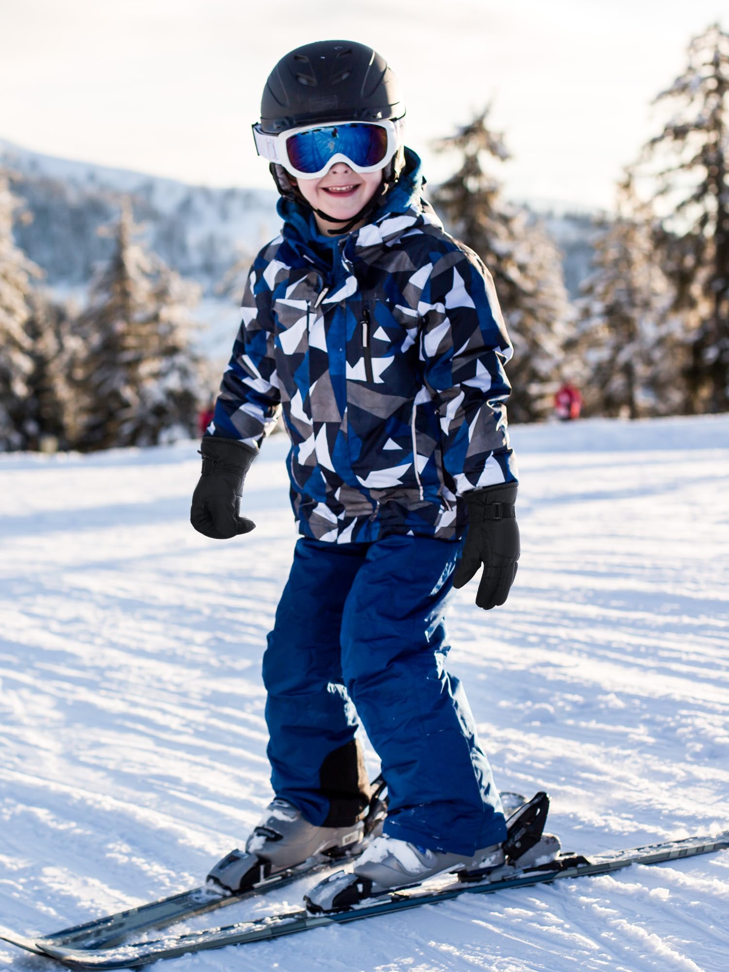 Bencailor 6 paia di guanti invernali per bambini guanti da sci impermeabili ragazzo ragazza caldo neve snowboard guanti per freddo unisex