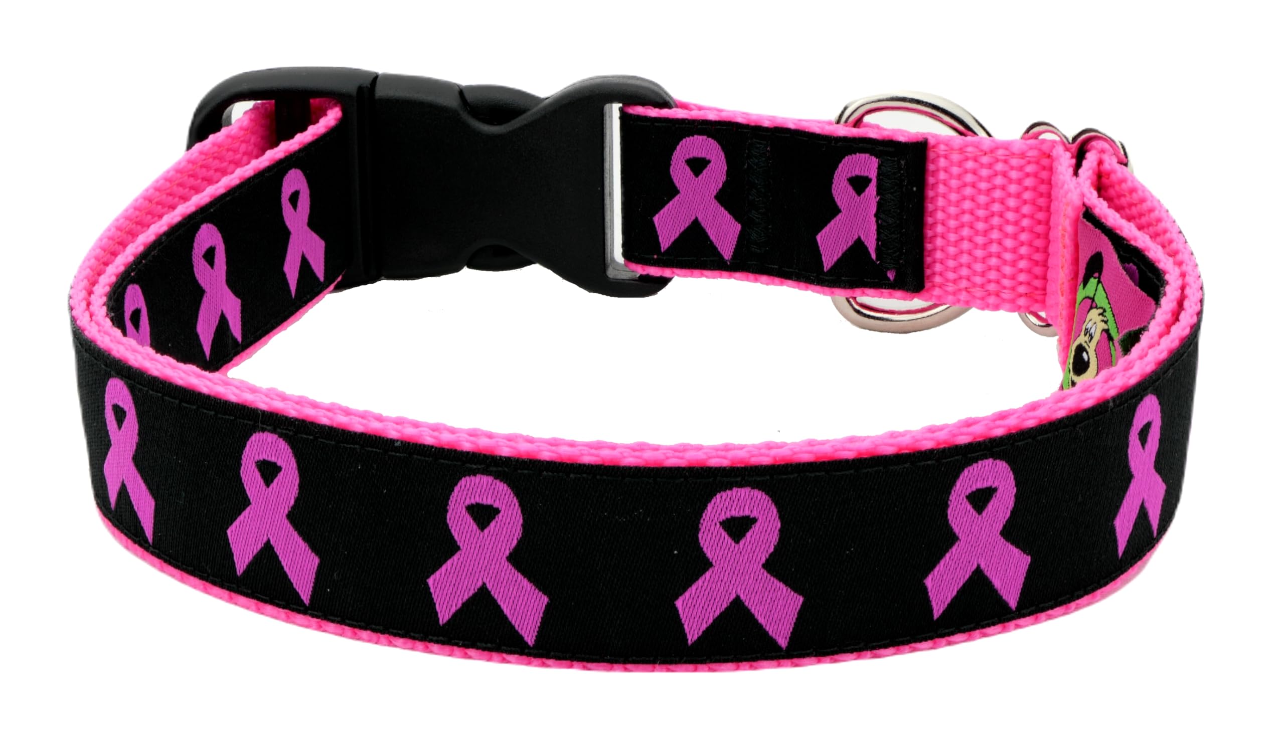 Amazon 3 Dirty Dawgz Exclusive Adjustable Pink Ribbon Breast Cancer Awareness Dog Collars for Medium Large and X Large Dogs XL Pet Supplies