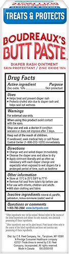 Miniatura 13 de Boudreaux's Butt Paste para piel sensible crema de sarpullido del pañal, ungüento para bebé, tubo de 4 onzas