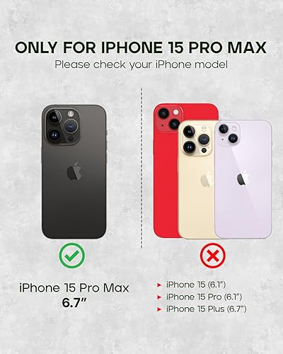Miniatura 2 de Porter Riley - Funda de cuero para iPhone 15 Pro Max. Funda de cuero genuino premium con ranuras para tarjetas y soporte horizontal (marrón