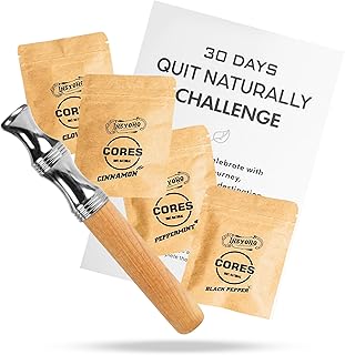 INSYOHO Quit Smoking Wooden Inhaler V2 Version Smoke-Less Inhaler with 4 Flavored Core, Healthy Essential Oil Aromatherapy Diffuser to Help Naturally Stop Smoking,Oral Fixation Relief,Calm Anxiety