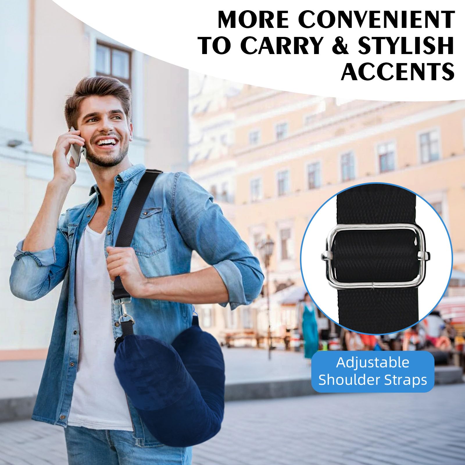 Amazon｜SMEKLYN 詰められるネックピロー 旅行用 旅行用枕 衣類で詰め