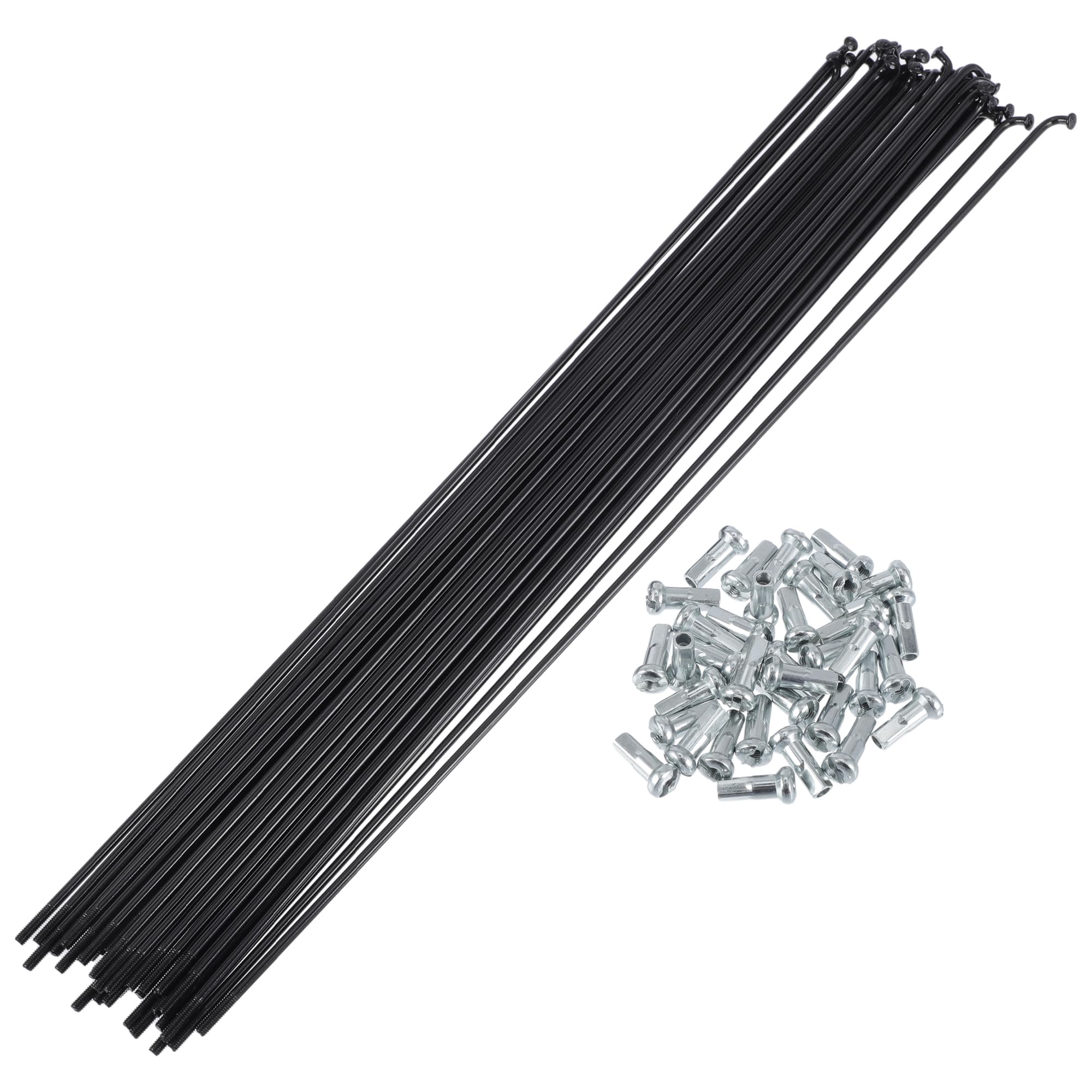 RATCHROLL 1 Set Universal Bicycle Spokes 13G 293mm Length Bike Wheel Spokes Nipple Black 45 Steel