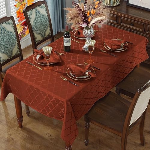 Miniatura 8 de SASTYBALE Servilletas de jacquard con patrón de flores de poliéster, a prueba de derrames, resistentes a las arrugas, a prueba de polvo, para