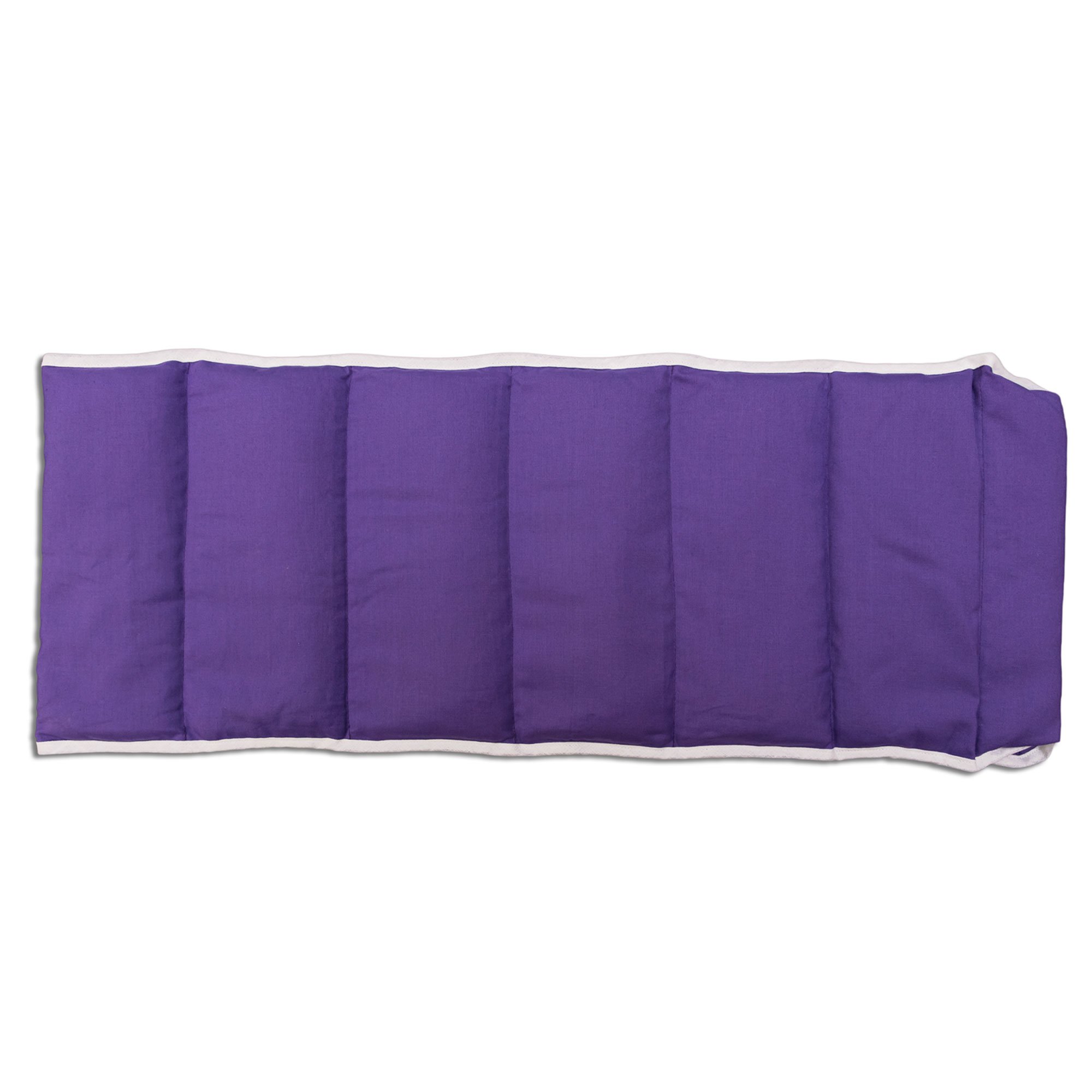 Cuscino lombare XXL con chiusura a strappo - Cintura termica con 7 compartimenti, semi di grano - Viola - ca. 135cm -Grande cuscino riscaldabile per la schiena