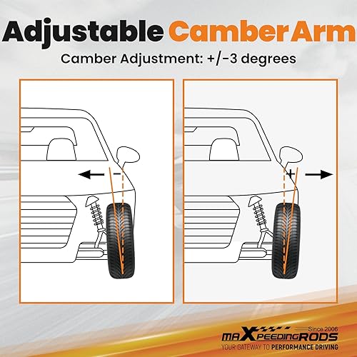 Miniatura 4 de maXpeedingrods Kit de brazo de control delantero y trasero para Honda Civic 1996-2000, ajustable