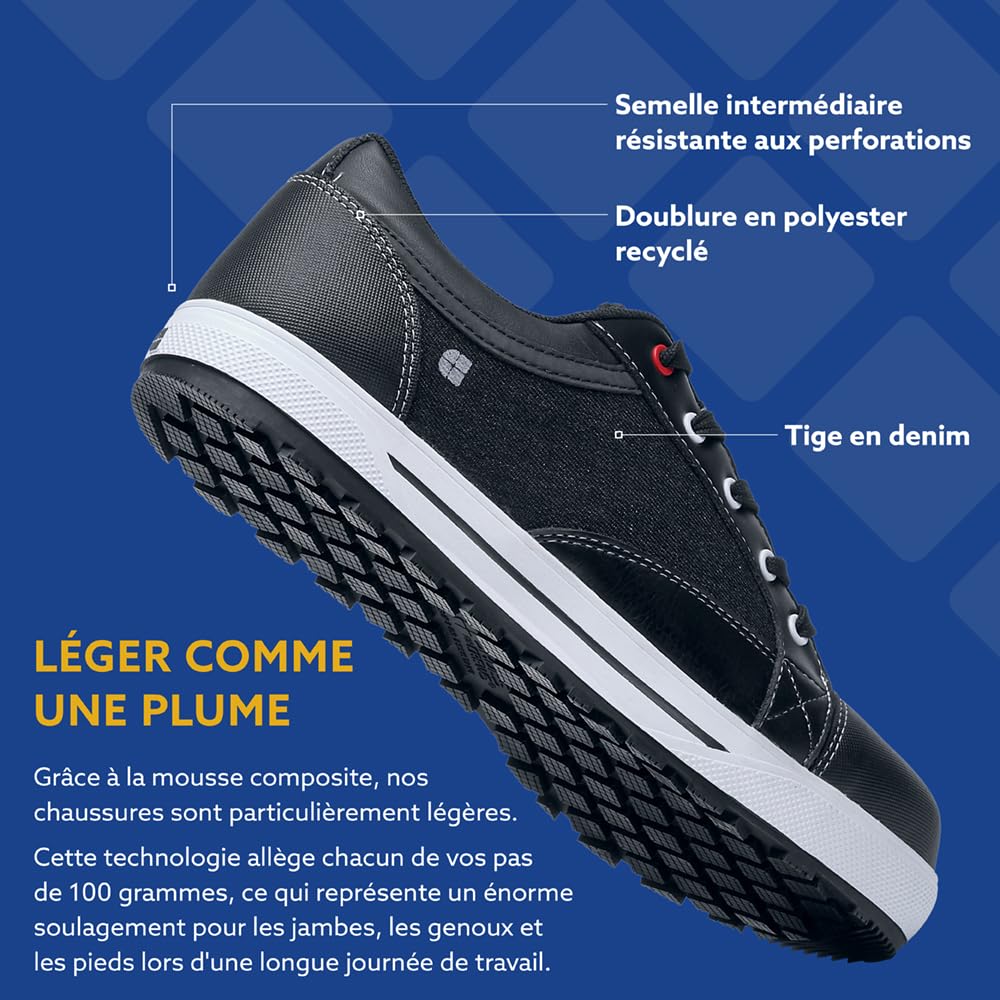 Shoes for Crews Fergus, Chaussures de Sécurité Hommes et Femmes avec Embout de Sécurité et Anti-Perforation, Chaussures de Travail S3 Imperméables
