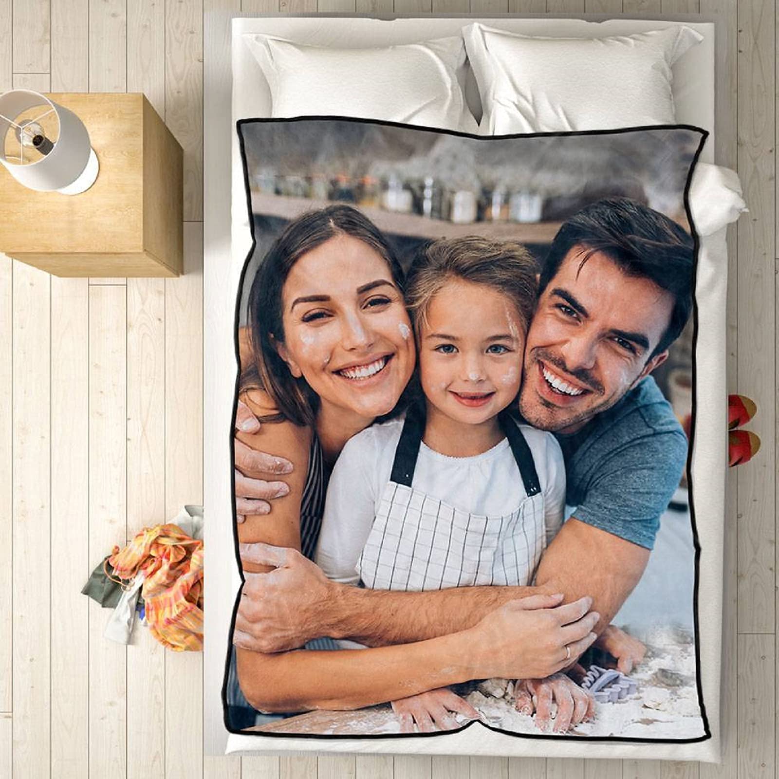 Couverture photo personnalisée plaid peluche extra large 120x150