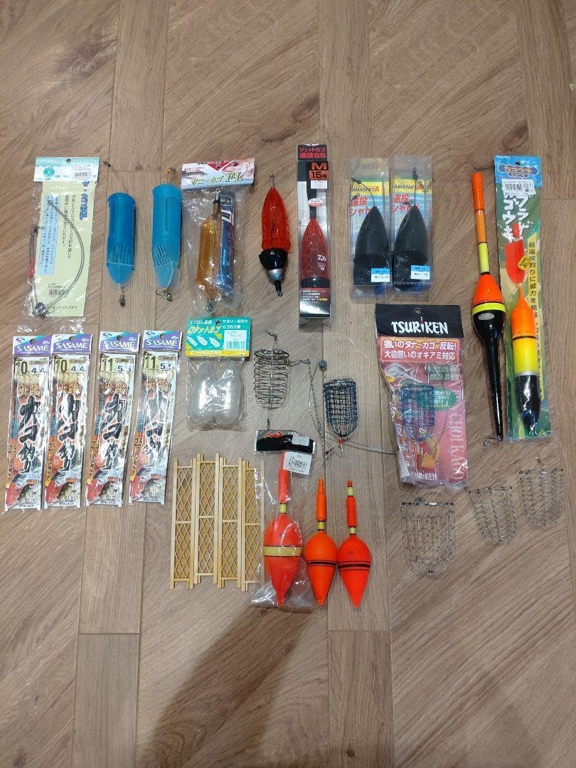 カゴ釣り用カゴ、ウキ、仕掛けセット