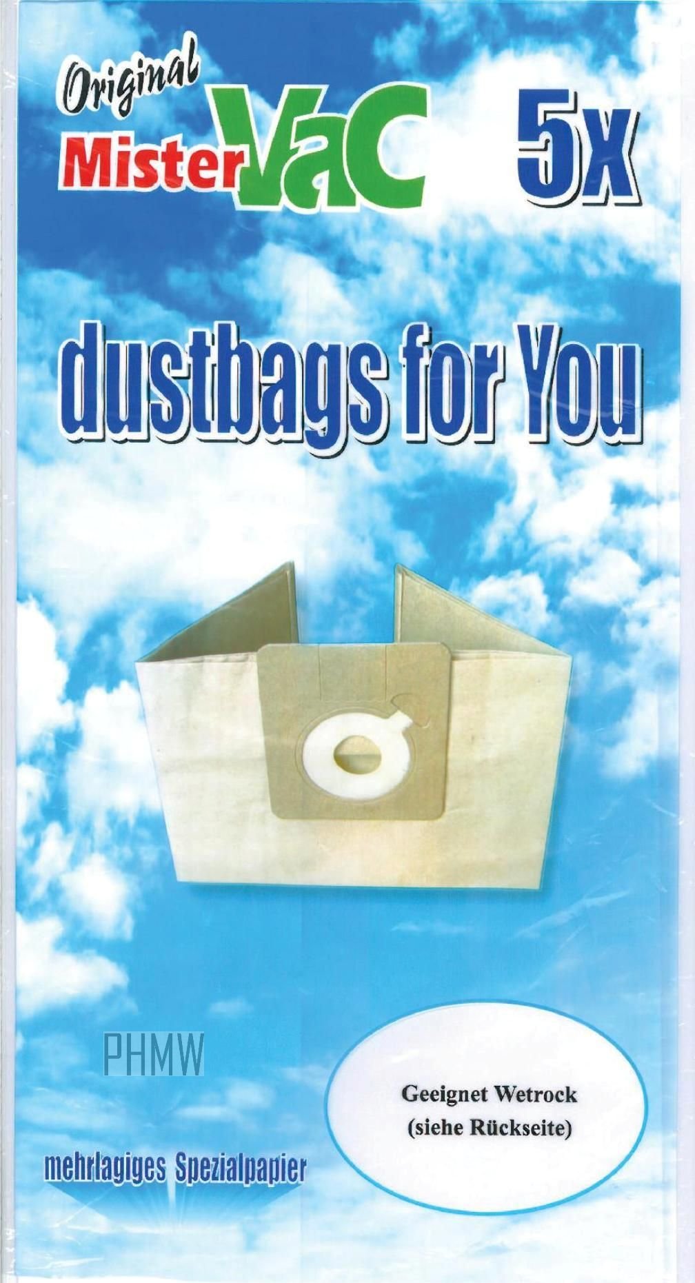 10 Sacche Per Aspirapolvere Filtri (Mister Vac MV 617 - Foto 2