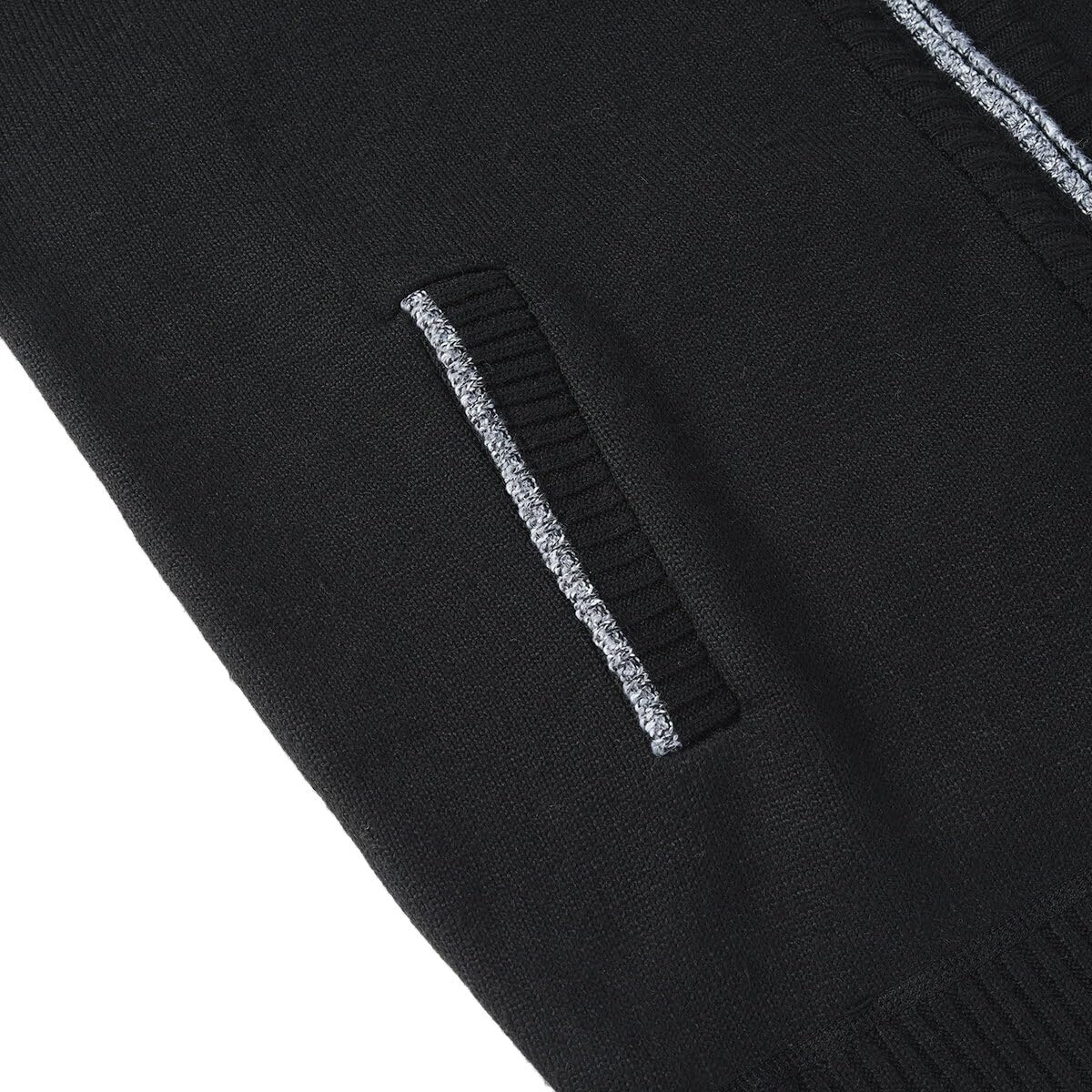 Allthemen Cardigan Homme Hiver en Maille Zippé Manches Longues Chaud Chandail Tricoté Manteau Décontracté à col Montant