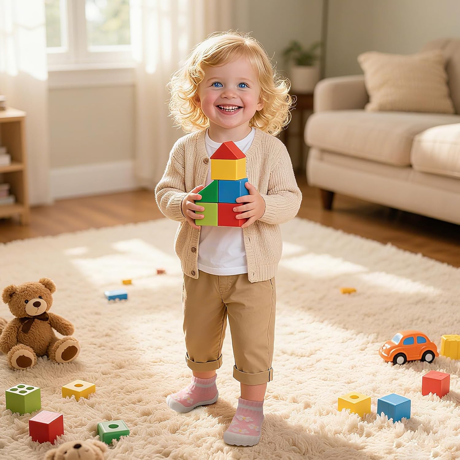 Baby Sock Shoes Breathable First Walking Shoes for Baby Girl Boy 6-24 Months Ultra-Light Infant Slippers Toddler Sneakers - Image 2